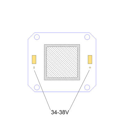 chip UV del chip 40*46MM LED di alto potere LED di 20000mW 50W