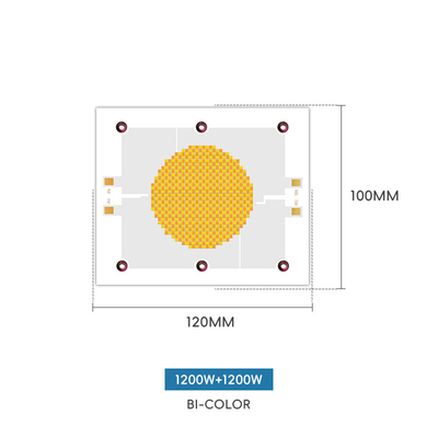 Chip LED COB ad alta potenza 1200W Bi color 2700k 6500k VF42-46V 75-85V*2 per luce fotografica