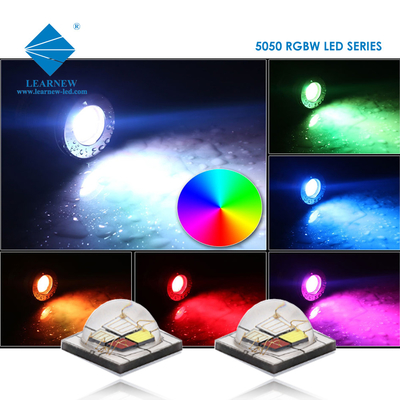 12W SMD5050 RGBW Chip 350mA 620-630nm 520-530nm 460-470nm 3000K Per luci da palco