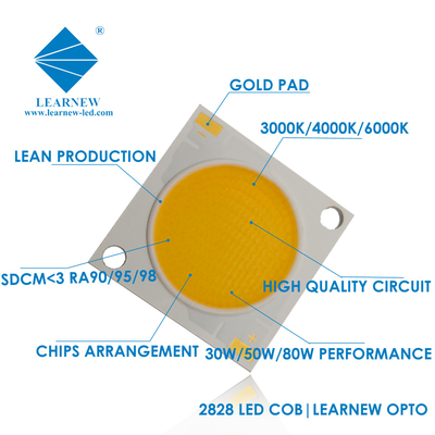 Super Aluminum 2828 Flip Chip Cob Led 30w 50w 100w High Power Led Chip per la consistenza del colore