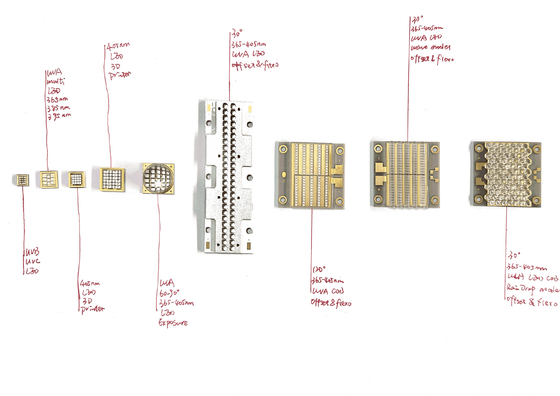 Diodo a perline a LED UV 1w 3w 10w 50w 100w 200w 300w Uva Uvb Uvc UV LED Chips
