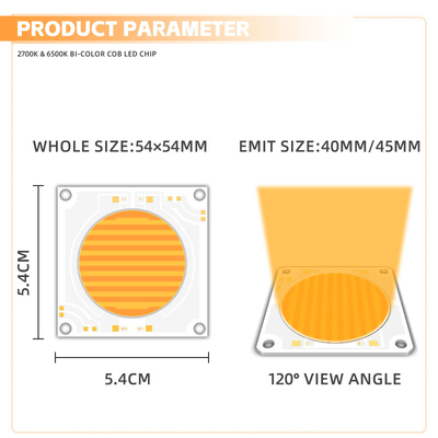 5454 Bicolore 2700k 6500k Cct Alta potenza 1500w 200w Cob Led Chip Module per lampada fotografica