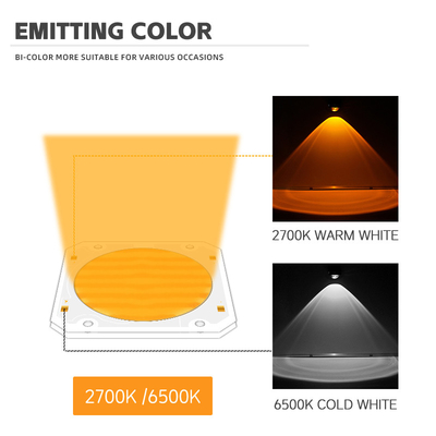 Bi color Cob Led Chip 6060 Dual CCT 2700K 6500K Cob Chip LED ad alta potenza 300W*2