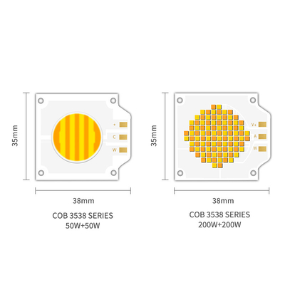 2700k 6500k CCT regolabile LED COB 500W 200W Alta potenza Ra95 Ra97 COB LED Chip per lampada fotografica