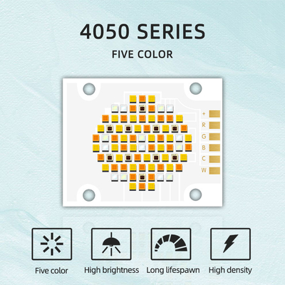 Chip LED ad alta efficienza 4050 Dimensione 2700k 6500k 180w Cinque colori COB LED Chip Bead