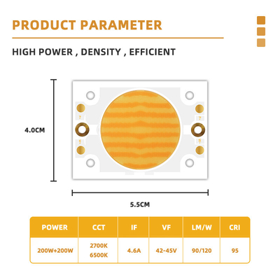 2700k 6500k Efficienza di altezza 200w 4055 White SMD LED Chip Caldo emissioni bianche Alta luminosità