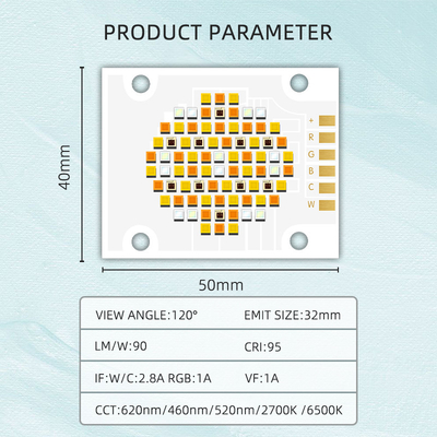 4050 LED Chip 180W 6500K W/C 2.8A RGB 1A LM/W 90 VF 24V MOQ 5K PCS luci fotografiche con 2.8A W/C e 1A RGB