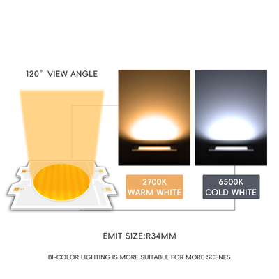 2700K+6500K 4055 CSP LED Cob Chip sintonizzabile Bi Color 100W 200W 300W COB LED Modulo CRI95