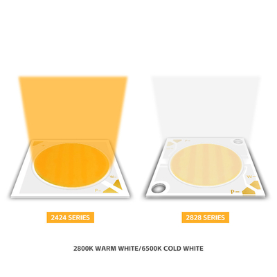 2424 Bicolore COB LED CCT 2700k a 6500k Alta CRI95 COB LED Chip riflettore forma R21mm 40W+40W 100-110lm/w 1.1A 36-38V luci COB