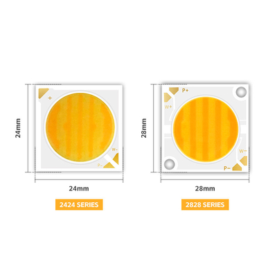 2424 Bicolore COB LED CCT 2700k a 6500k Alta CRI95 COB LED Chip riflettore forma R21mm 40W+40W 100-110lm/w 1.1A 36-38V luci COB