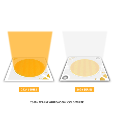 2424 Serie 40W 40W Bi Color LED Chip 2800K/6500K CCT 100/110 LM/W 1100MA IF 36V-38V Per la fotografia luce LED chip