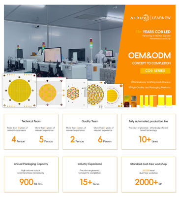 Dimmable RGBCW RGBWW COB LED 150W 200W 54X54MM 5454 SIZE 110LM/W CRI95 High Brightness for Stage Lights Movie Lighting Fixtures