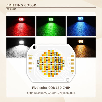 Chip LED COB RGBWW 5 in 1 colore da 350W con tensione di ingresso 45-48V e angolo di visione di 120° per illuminazione fotografica