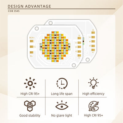 Chip LED COB da 350W 2700K-6500K RGBCW a colori completi sintonizzabili con angolo di visione di 120° per luci da palcoscenico e fotografia