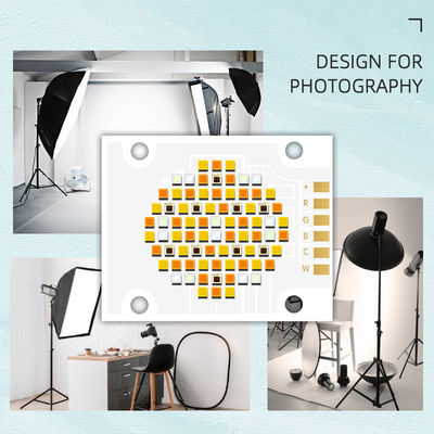 Chip LED COB RGBWC a cinque colori da 180W 300W con tensione di ingresso 21-24V e angolo di visione di 120° per illuminazione fotografica