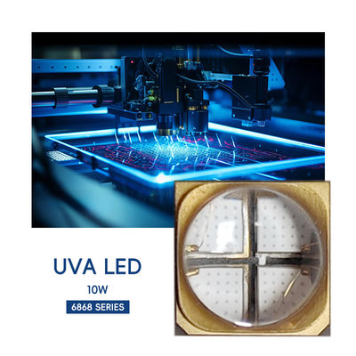 Chip a LED UVA a forte emissione 10W UVA SMD6868 365nm per applicazioni di cura UV a luce non visibile