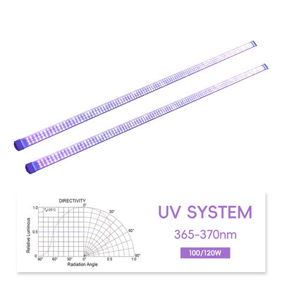 Nuovi Prodotti Tubo LED UV 120W Tubo Polimerizzazione UV UVA 365nm 100W 1500mm Tubo AC IP20 Stampa LED UV Ultima Tecnologia