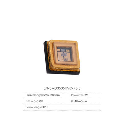 8-12mW 0.5w 3535 Far Deep Uvc 120 Gradi 270-280nm Uv Ultravioletto Uvc Leds Moduli Diodo