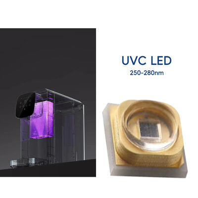 1W 225nm UVC Raccogliere 233.8nm Led Potenza ottica 2-3mW 6-8V 150mA SMD 3.8mm UV-C LED Diodo 60° Lente a cupola
