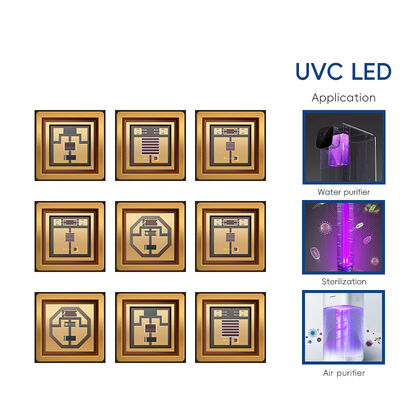 1W 225nm UVC Raccogliere 233.8nm Led Potenza ottica 2-3mW 6-8V 150mA SMD 3.8mm UV-C LED Diodo 60° Lente a cupola
