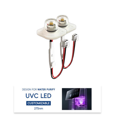 Modulo LED UV-C ad alta efficienza ECO Prezzo UV UVC DC12V UVC 275nm LED Modulo 0.5W 40mA IP68 DC24V Purificazione Acqua Aria 6-10mW
