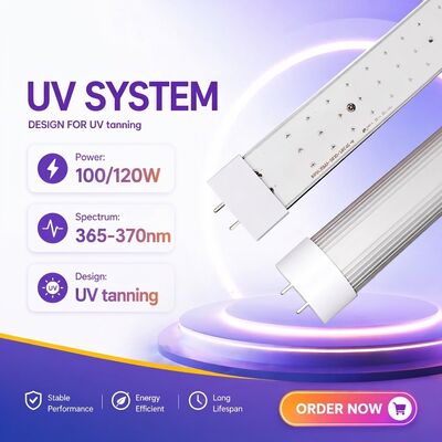 Tubo UV Multitaglia Alta Uscita Eritematosa 365Nm Tubo UV Con Certificazioni Industriali Complete Tubo Solarium UV 100W 120W