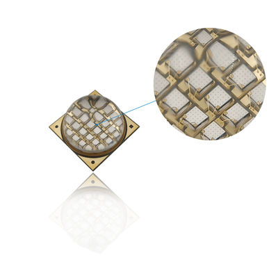 Chip COB LED UVA 100W 395nm per polimerizzazione UV con lente in vetro al quarzo