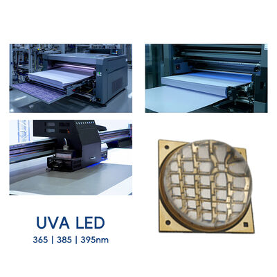 OEM ODM campione gratuito ad alta potenza 100W 200W 300W UVA COB UV LED Chip 365nm 385nm 395nm 33500-120000mW UV Curing LED Modulo