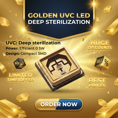 CRI 90 2 anni di garanzia Chip LED per polimerizzazione e sterilizzazione UV ad alta potenza Angolo di visione 120 SMD3535 UVA 0,5 W 265 nm Led UV