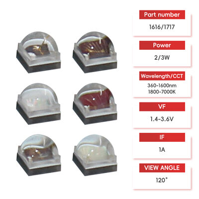 LEARNEW Chip LED ad alta potenza 2W 3W ALN Ramato Spettro Ampio 1800K-700K Angolo di visione 120 2.8-3.4V Colore personalizzabile